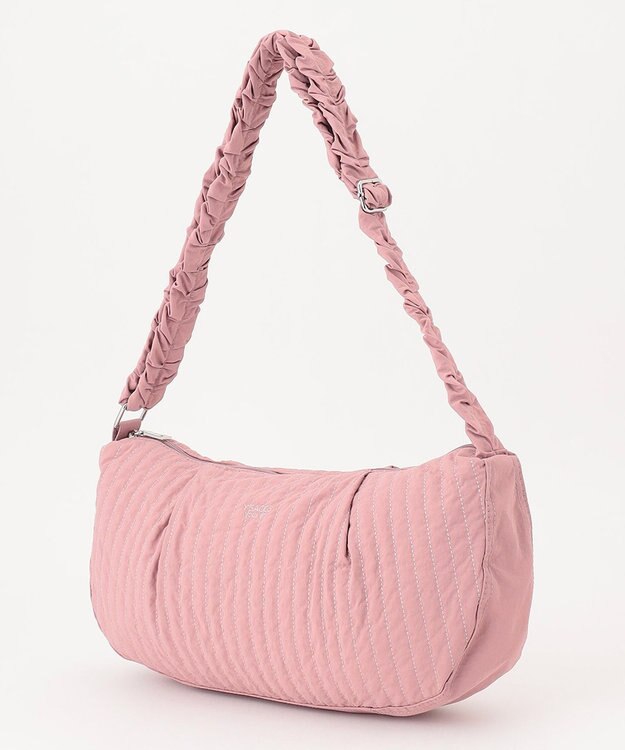 Y'SACCS 【Y’SACCS vous et】ギャザーショルダーヌビバッグ ダークピンク