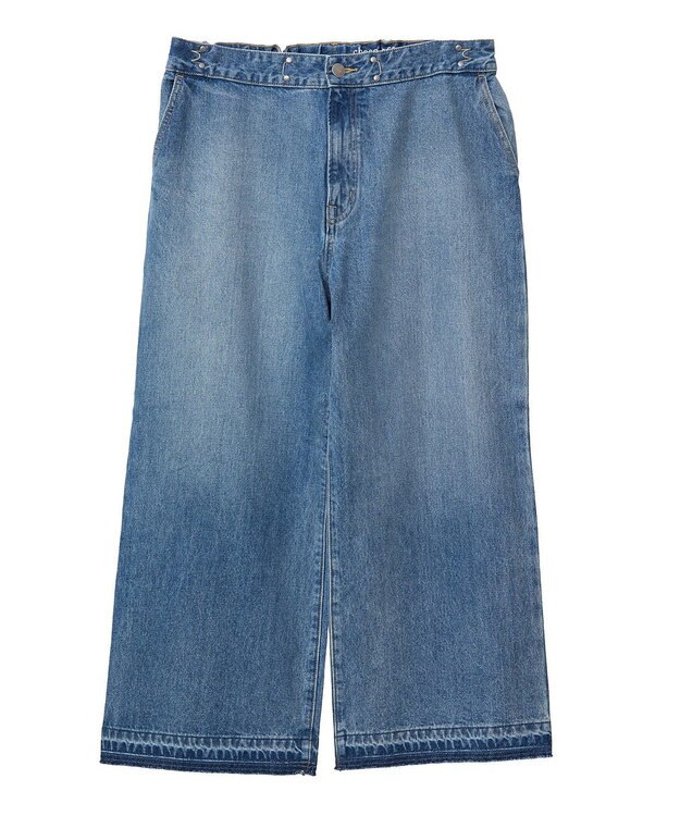 Green Parks タックワイドデニムパンツ Medium Indigo