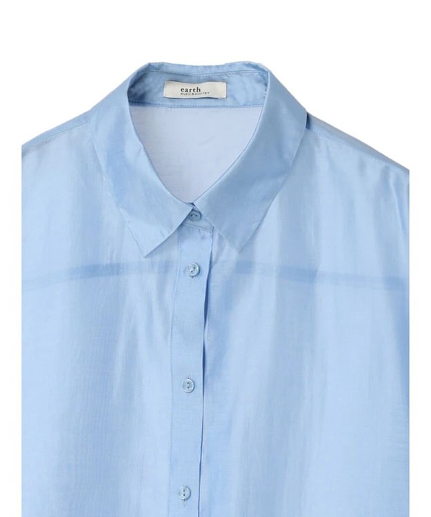 earth music&ecology ＢＩＧシアーシャツ Blue