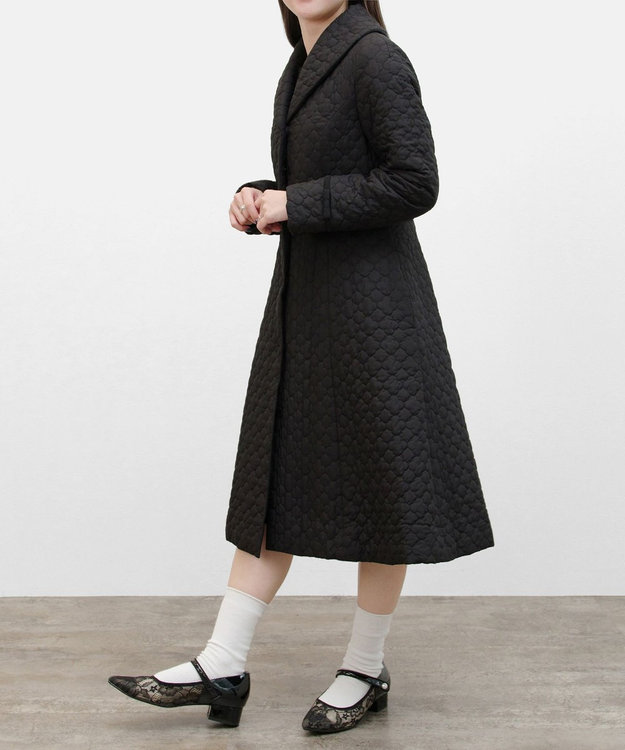 TOCCA LAURA NEW ショールカラーキルティングコート ブラック系