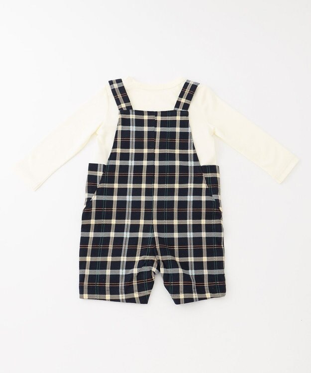 組曲 KIDS 【80-90cm】Check 長袖オーバーオール ネイビー系5