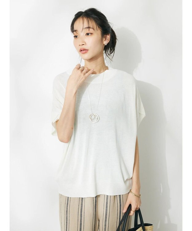 CRAFT STANDARD BOUTIQUE 【洗える】チューリップスリーブプルオーバー Off White