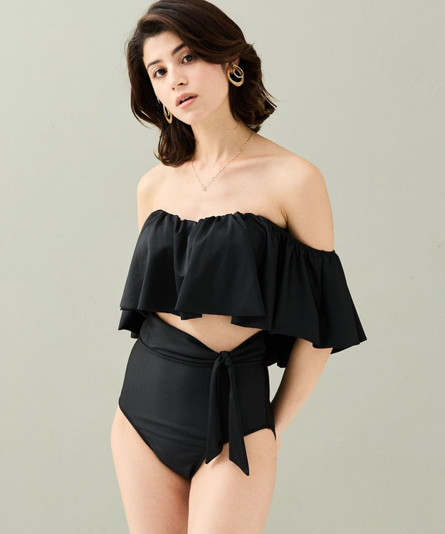 San-ai Resort（三愛水着楽園） 【SALE】ワコール定番商品カップ使用GHIカップの大きなお胸に対応【グラマラスフィット】ワイヤー水着　9D-M　【San-ai Resort（サンアイリゾート）】 ブラック