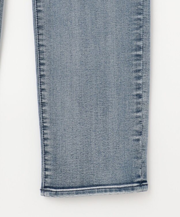 自由区 【WEB限定/洗える】ベビースキンデニム ストレートデニム スカイブルー系