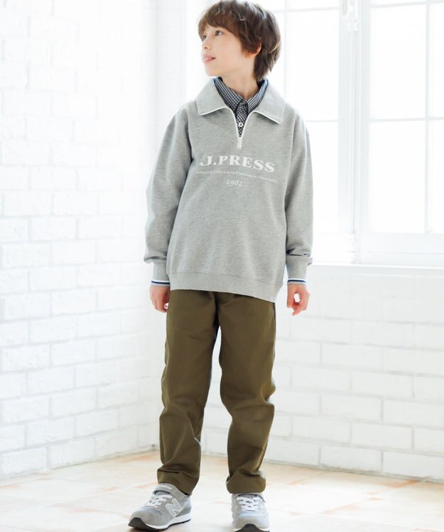 J.PRESS KIDS 【100-130cm】ツイル フルレングスパンツ カーキ系