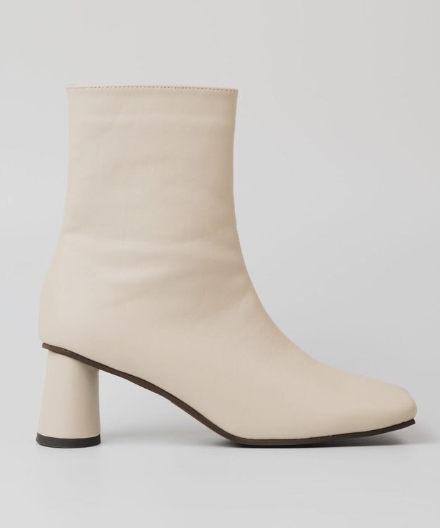 BONTRE 【PRECIEUX JOUET/プレシュウジュエ】ワイドスクエアショートブーツ エクリュ