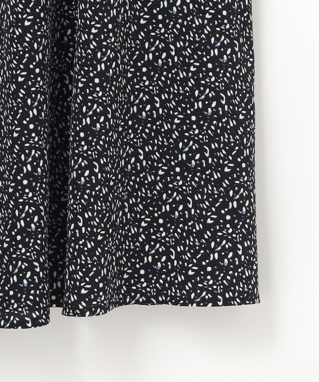 ANY SIS S 【洗える】フラワープリントワンピース × ニットベスト セット ブラック系