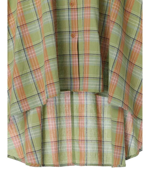 CRAFT STANDARD BOUTIQUE チェックフィッシュテールチュニック Light Green