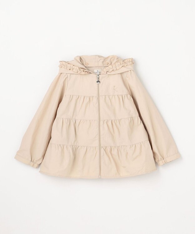 組曲 KIDS 【110-140㎝】 撥水ティアードマウンパ ベージュ