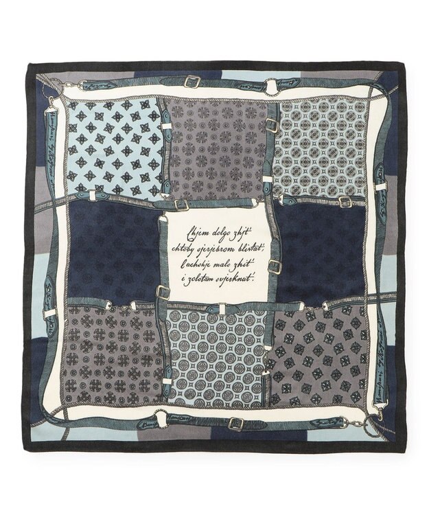 23区 manipuri ウール シルク ストール グレー系