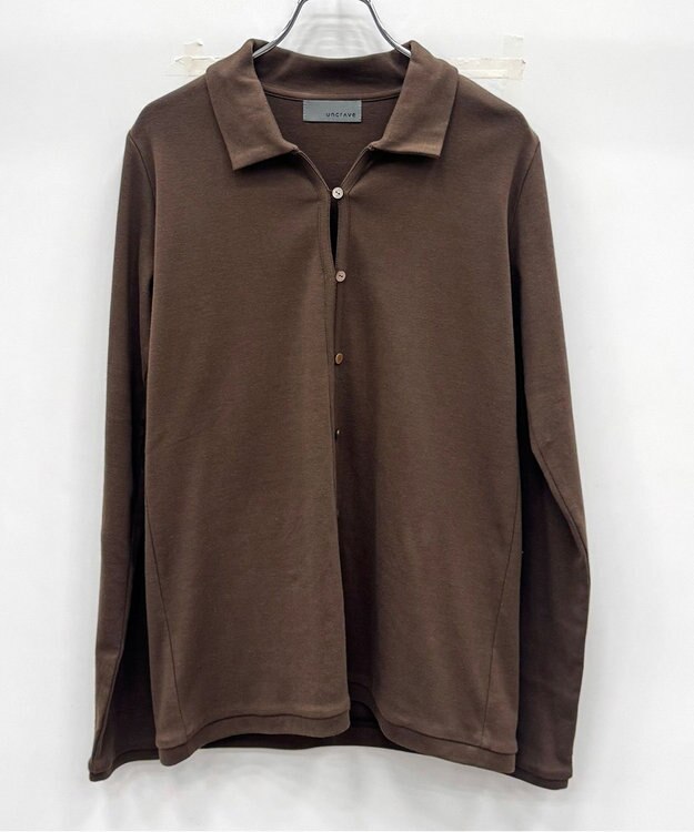 uncrave プレーンジャージー カーディガン ブラウン