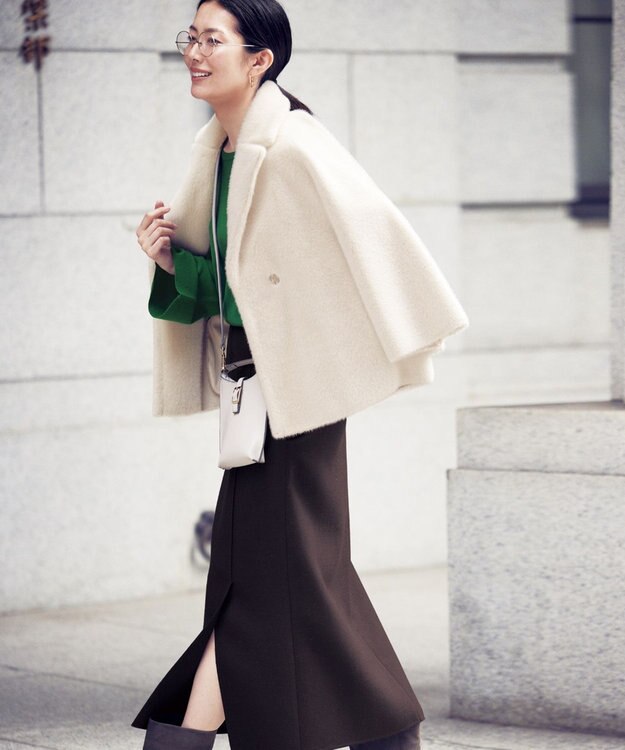 自由区 L ライトリバー スカート ダークブラウン系