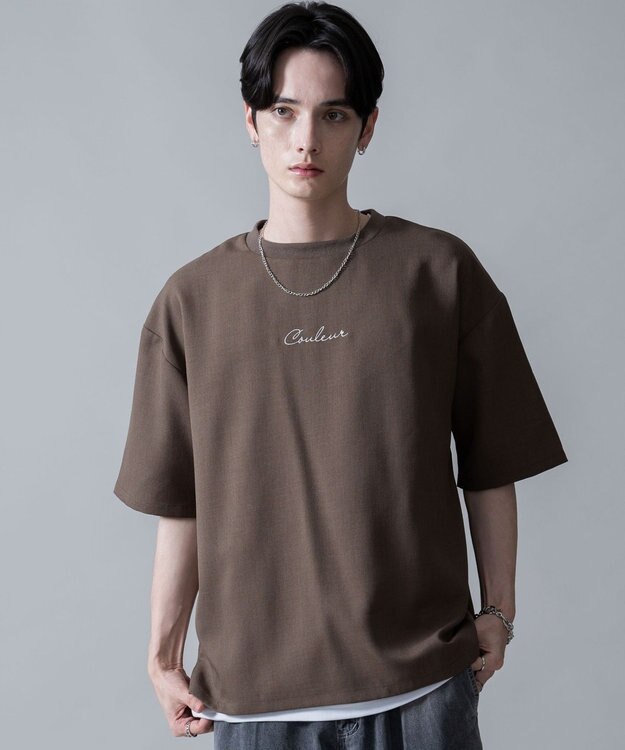 WEGO 【速乾/しわになりにくい/MLサイズ展開】ドライポリアンサンブルプルオーバー（SS） ブラウン