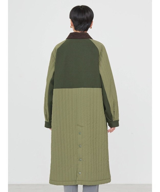 AMERICAN HOLIC キルポカ異素材Ｍｉｘロングコート Khaki