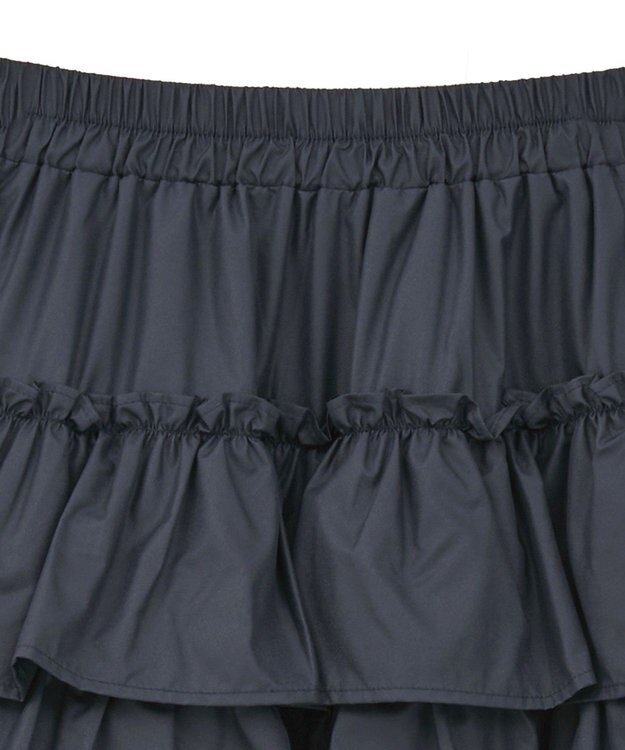 Green Parks ・ＳＵＧＡＲ　ＳＰＯＯＮ　レザーライクティアードスカー Navy