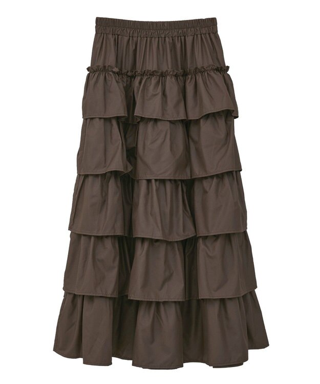 Green Parks ・ＳＵＧＡＲ　ＳＰＯＯＮ　レザーライクティアードスカー Brown