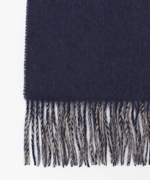 J.PRESS MEN リバーシブル カシミヤマフラー 無地 ネイビー系