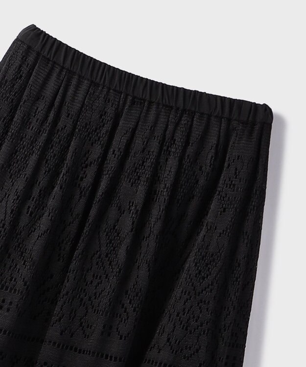GRACE CONTINENTAL レースティアードスカート ブラック
