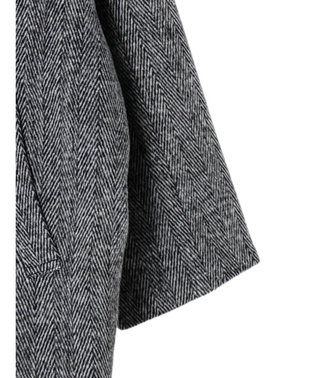 Green Parks ・ＥＬＥＮＣＡＲＥ　ＤＵＥ　ヘリンボーンミドルコート Gray