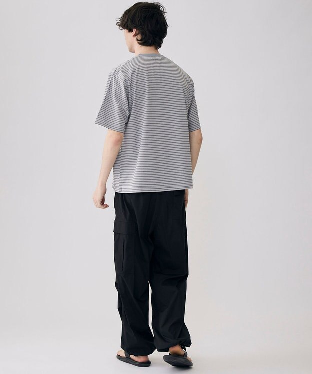 UNFILO MENS 【OCEANS 雑誌・web 掲載】スマート ストレッチ TEE【男女兼用/ギフトにもおすすめ】 グレーボーダー