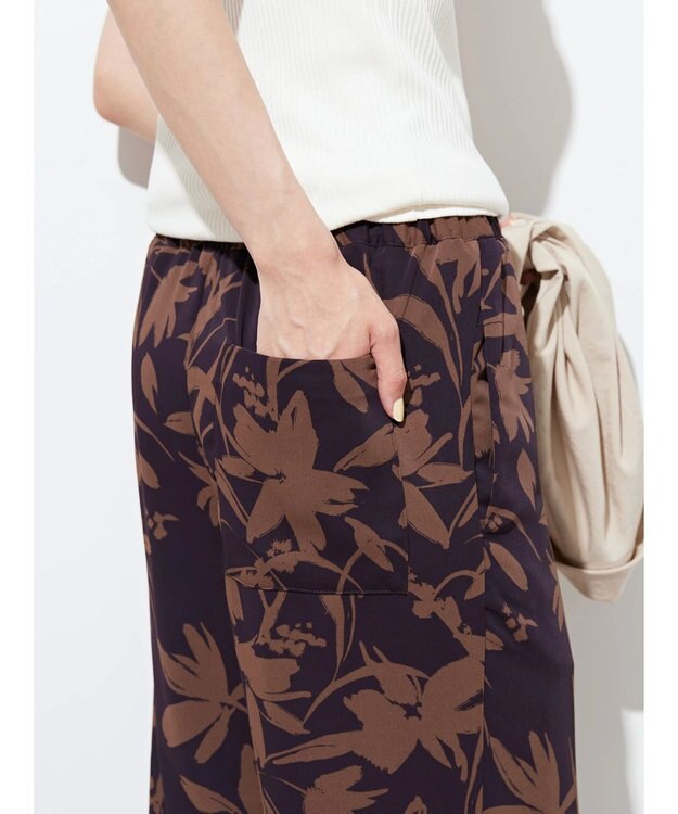 AMERICAN HOLIC サラッとＬｅａｆモチーフパンツ Brown