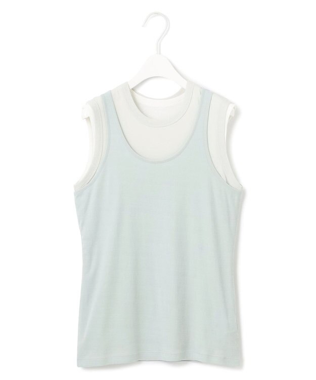 ICB L 【洗える】レイヤードタンク アッシュグリーン系