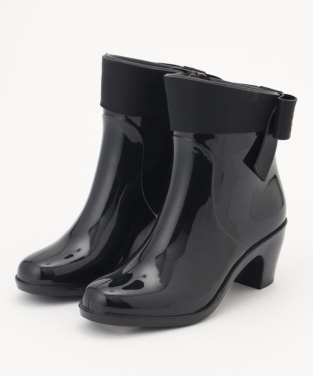 TOCCA BACK RIBBON RAIN BOOTS レインブーツ ブラック系