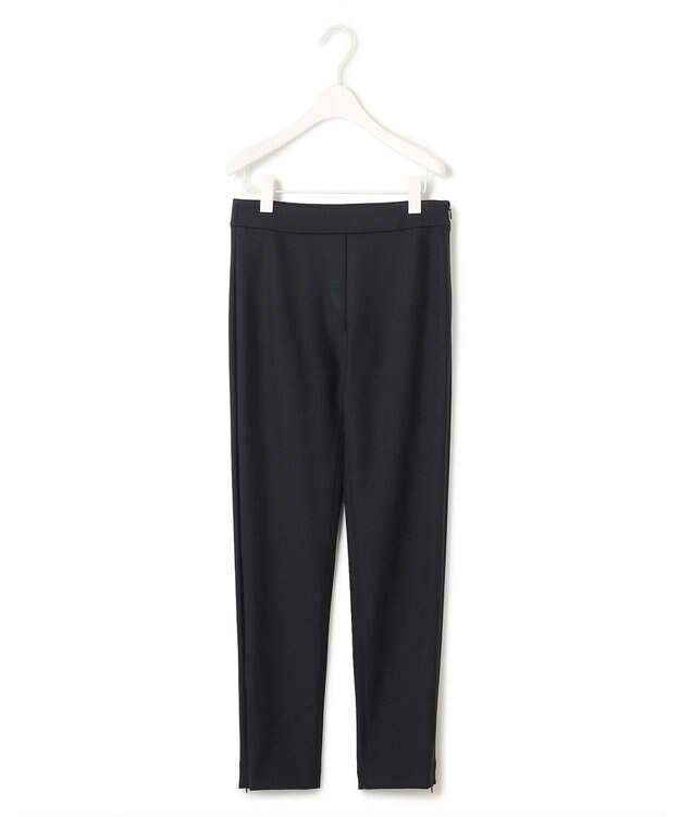ICB 【洗える】テックストレッチ レギンスパンツ ブラック系