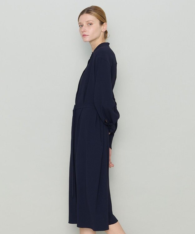 JOSEPH 【洗える】サテンジョーゼット　ドレス Navy