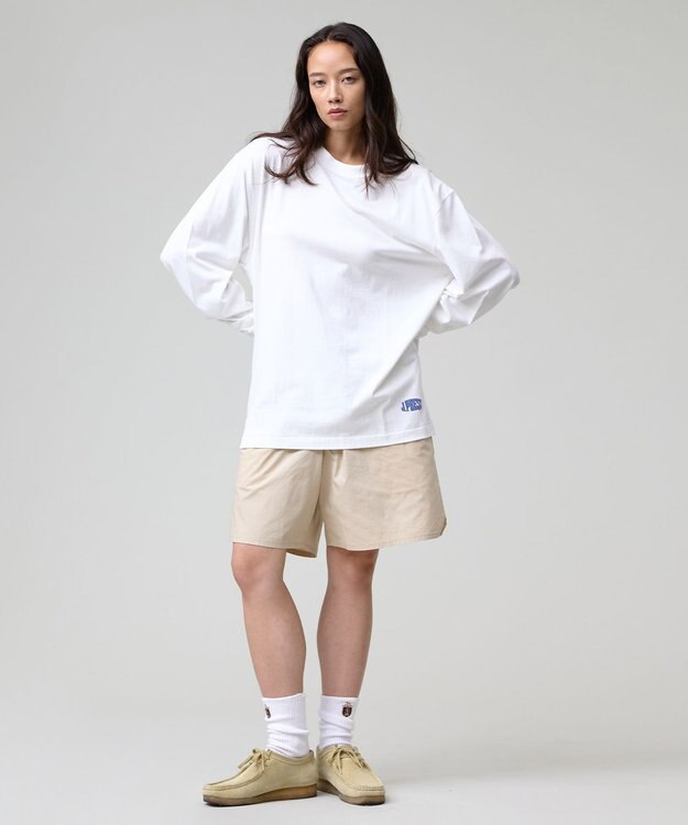 J.PRESS MEN 【J.PRESS ORIGINALS】【UNISEX】Cotton Jersey Small Logo Long Sleeve T-shirt ホワイト系