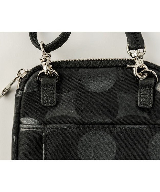 MIYABIYA La quoh with kirakaracho 南蛮七宝ベーシックプリント ミニポシェット 玄(ブラック)