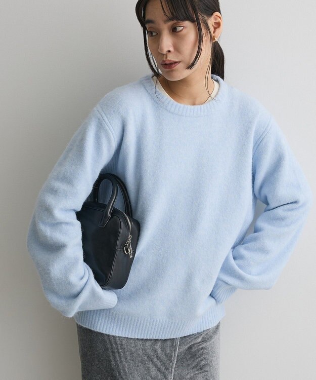 CRAFT STANDARD BOUTIQUE 起毛クルーネックニットプルオーバー Light Blue