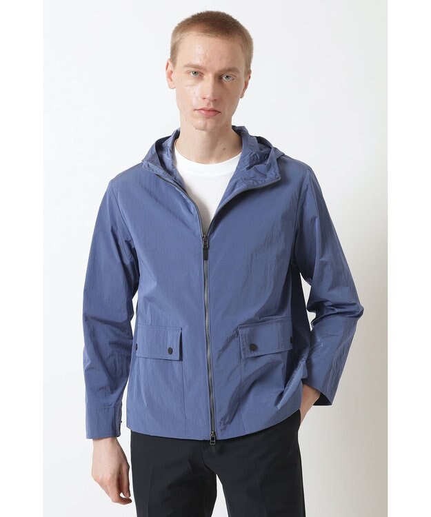 DAKS ナイロン タフタ パーカー ブルー