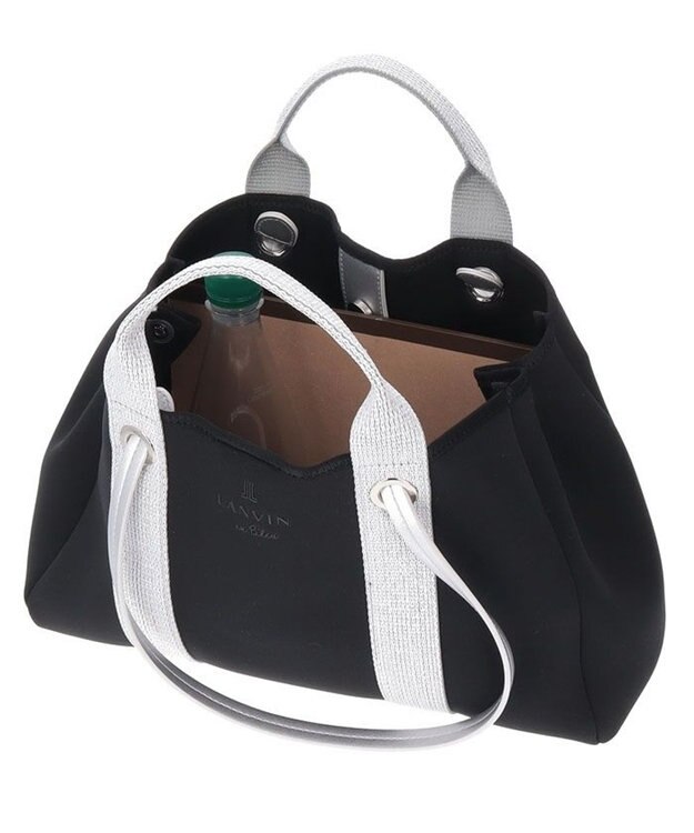LANVIN en Bleu バリエ ポーチ付きトート ブラック