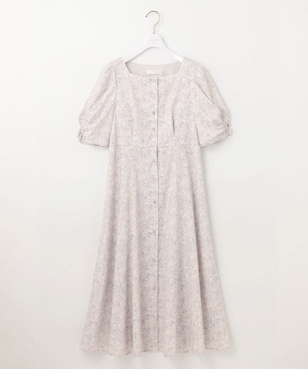 ANY SIS 【洗える】ファジープリント ワンピース ベージュ系