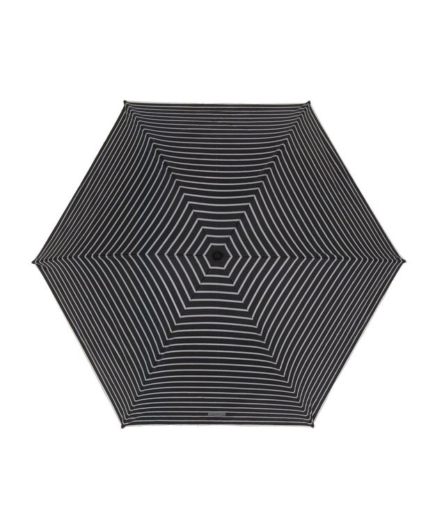 MOONBAT 【大きめ】マッキントッシュ フィロソフィー 晴雨兼用日傘 折りたたみ傘 ボーダー／遮光 遮熱 UV ブラック