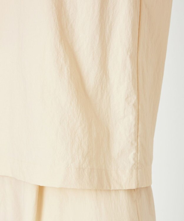 NAVE 【ReNAVE・洗える/撥水加工/接触冷感/UVケア/セットアップ】ナイロンタスラン ノースリブラウス アイボリー系