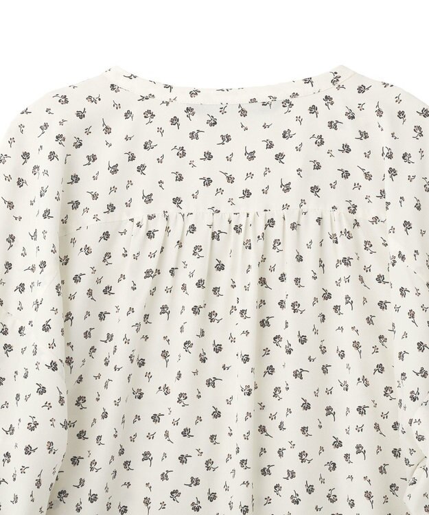 YECCA VECCA 2wayボリューム袖花柄ブラウス Off White