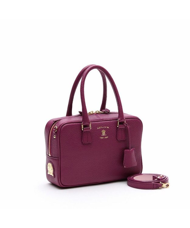 A.D.M.J. 【牛革】ボストン23cm ダークピンク