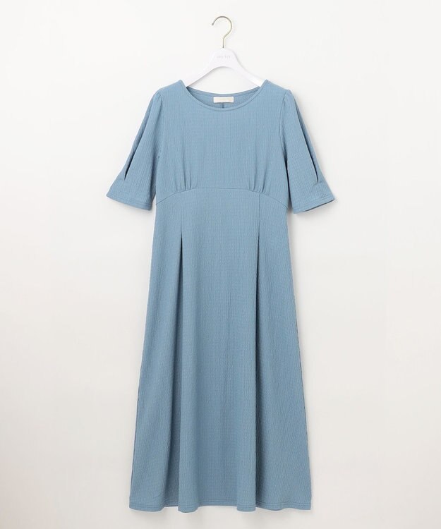 ANY SIS 【WEB限定】カットジャカード ワンピース ブルー