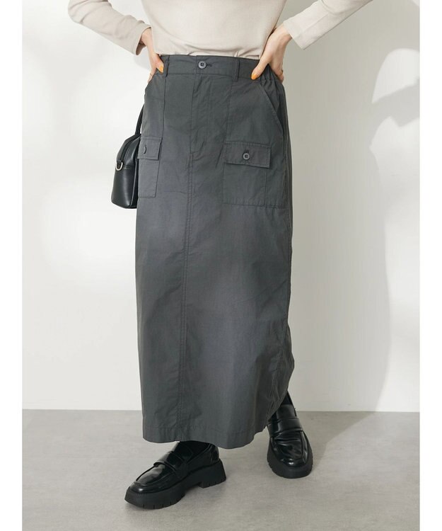 CRAFT STANDARD BOUTIQUE デザインポケットワークスカート Charcoal Gray