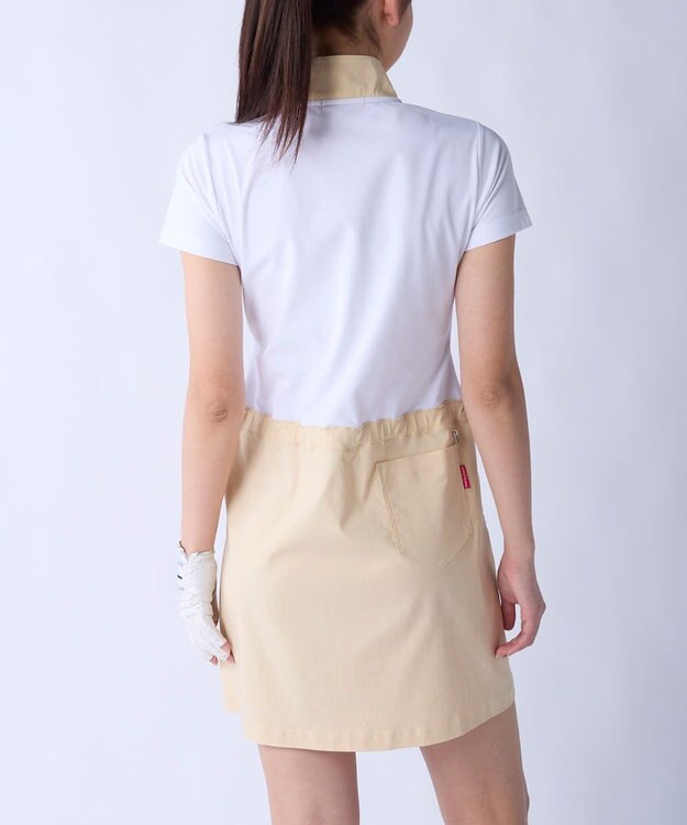 FILA GOLF／marie claire 【marie claire SPORT】 異素材MIXワンピース ベージュ