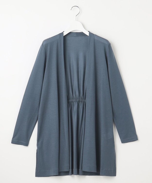 J.PRESS LADIES セルロースジャージー ロング カーディガン ダルブルー系