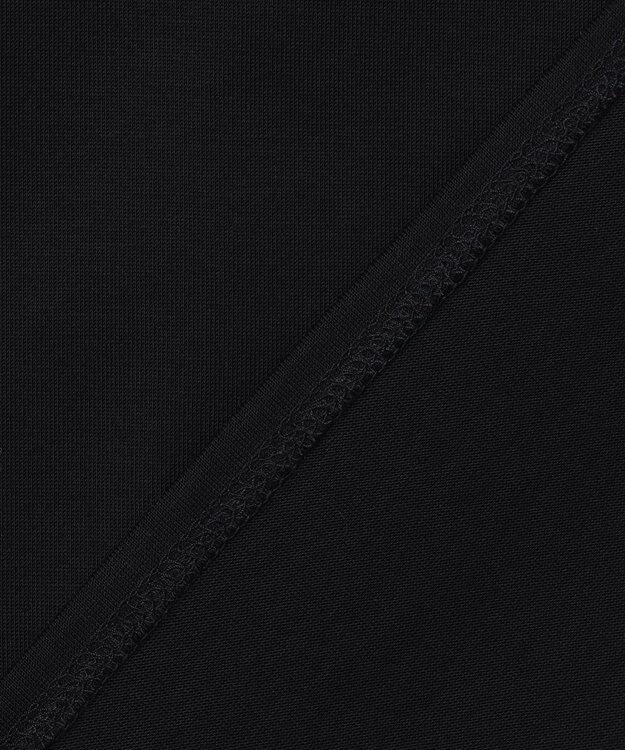 自由区 L 【洗える】Marine半袖 ロゴTシャツ ブラック×オフ刺繍