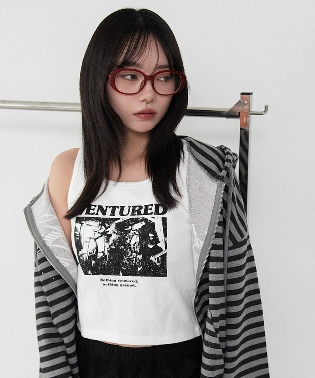 WEGO 【カップ付き】グラフィックカップインタンク 柄2