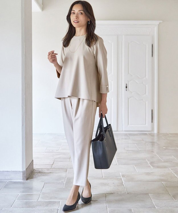 ANY 【A4サイズ収納可】スクエアライントートバッグ ブラック