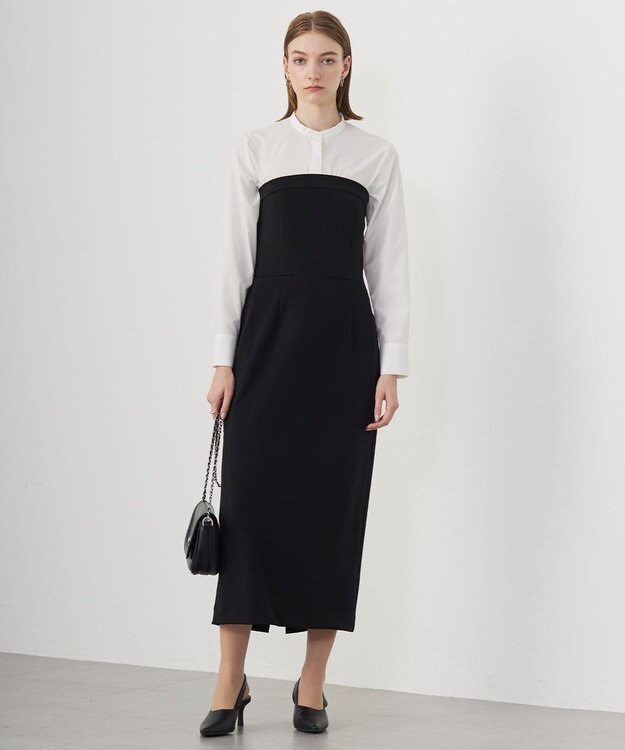 ICB 【CLASSY.1月号掲載・洗える】 クリーンブロード ボウタイブラウス オフホワイト系