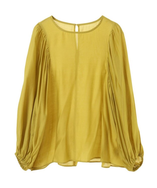 AMERICAN HOLIC 袖ボリュームシアーブラウス Yellow