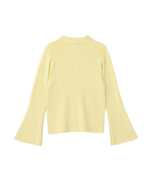 earth music&ecology レギュラーカラーニットカーディガン Yellow