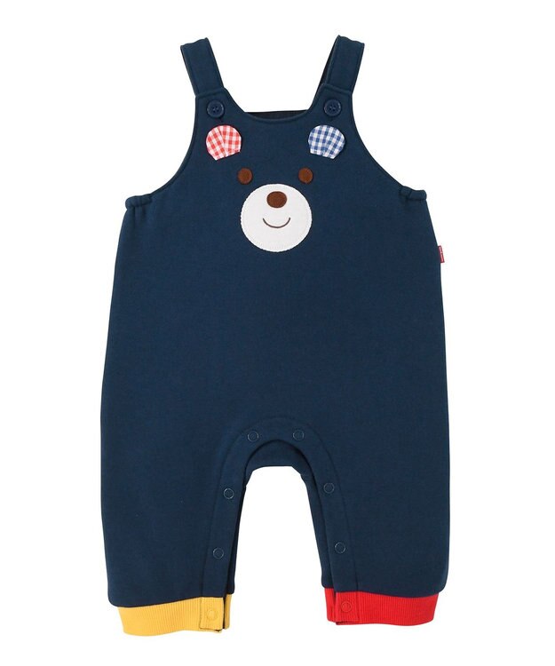 MIKI HOUSE HOT BISCUITS 【ベビーウェアパック】オーバーオールセット 紺